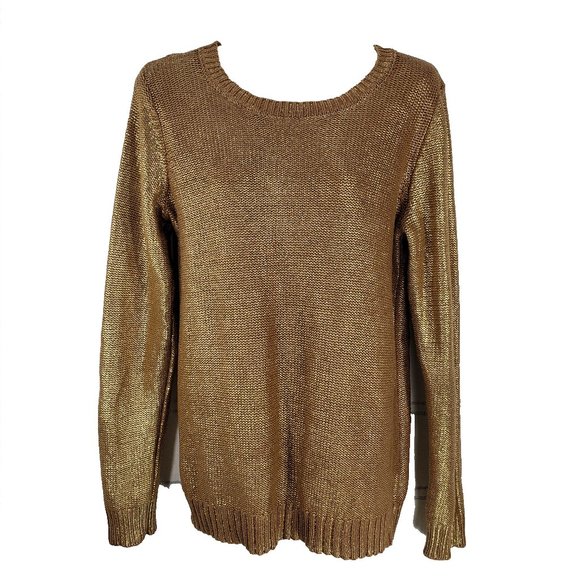 Gold Bronze Metallic Sweater | Poshmark